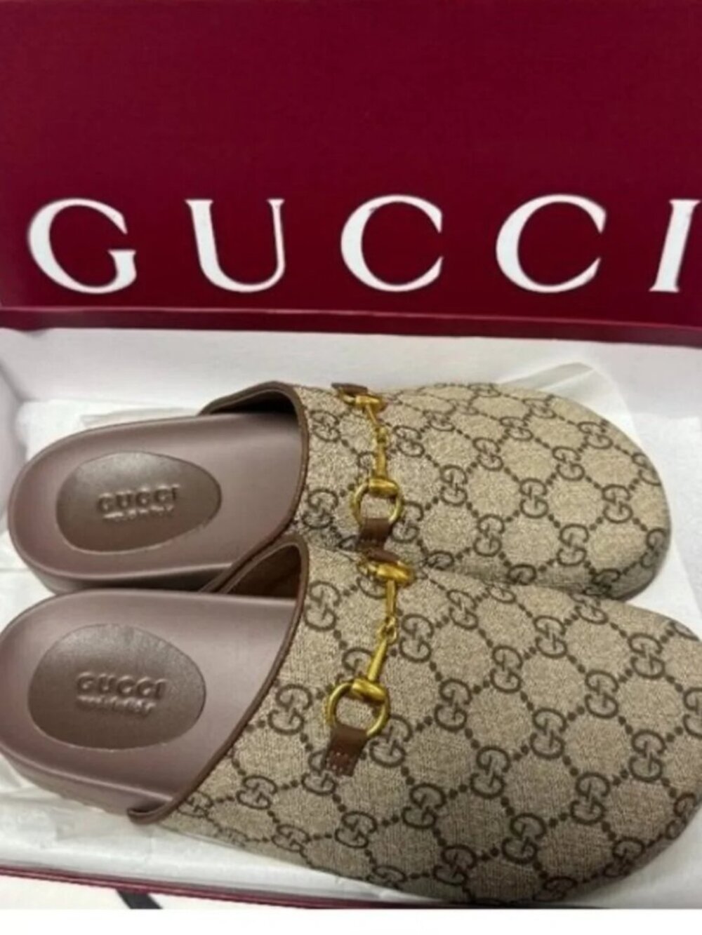 Gucci GG Pattern Slip-On Mule Slippers